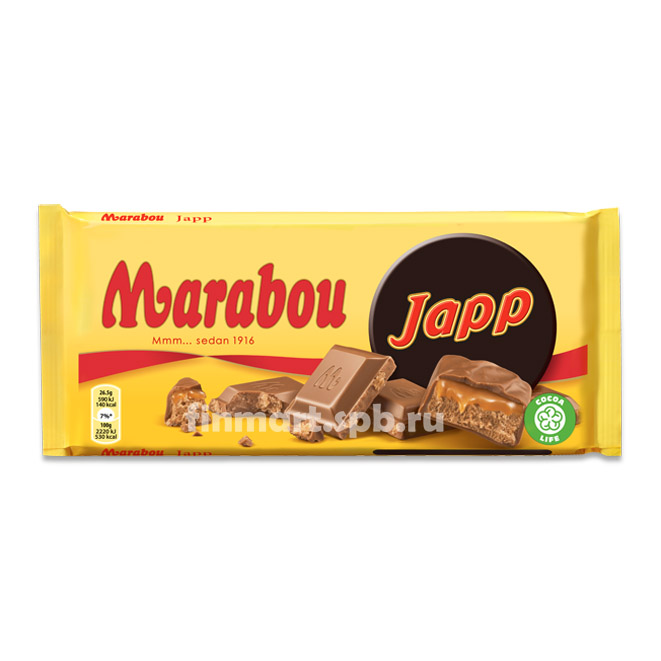 Молочный шоколад Marabou Japp (с карамелью) - 200 гр.