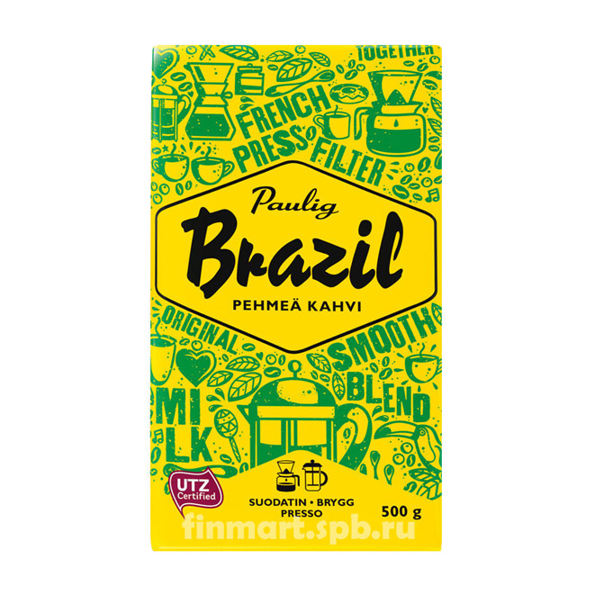 Кофе молотый Paulig Brazil Kahvi - 500 гр.