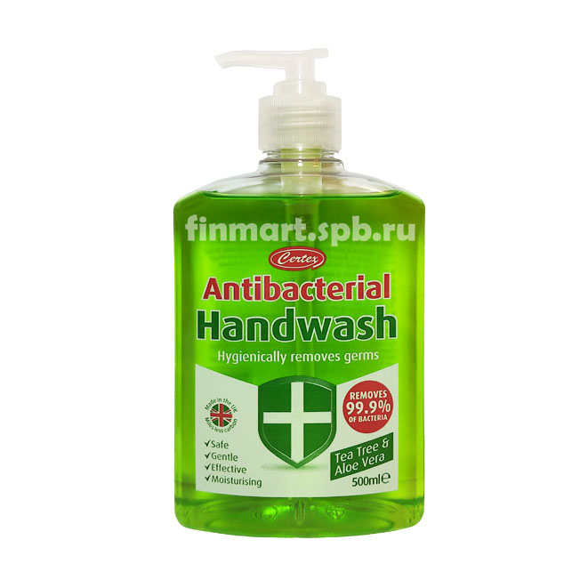Жидкое мыло Certex (антибактериальное + алое вера) - 500 мл.