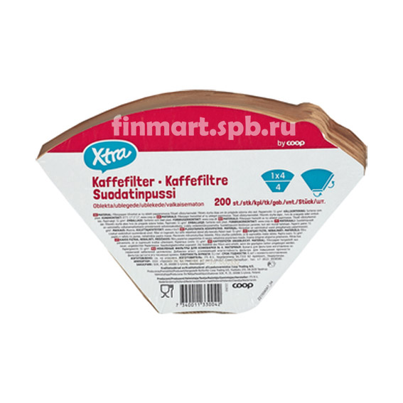Фильтры для кофеварок X-tra 1/4 - 200 шт.
