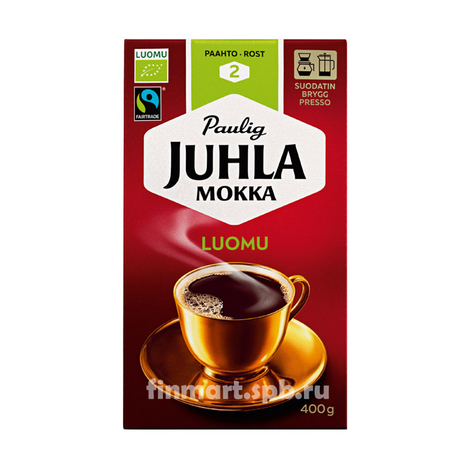 Кофе молотый органический Paulig Juhla Mokka Luomu - 400 гр.