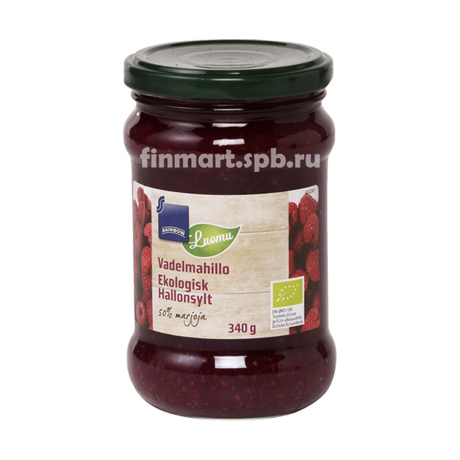 Варенье малиновое Rainbow Vadelmahillo Luomu (органическое) - 340 гр.