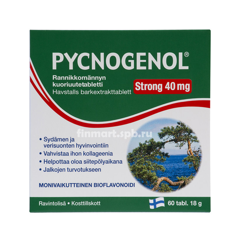 Пикногенол Pycnogenol Strong 40mg , 60 таб.