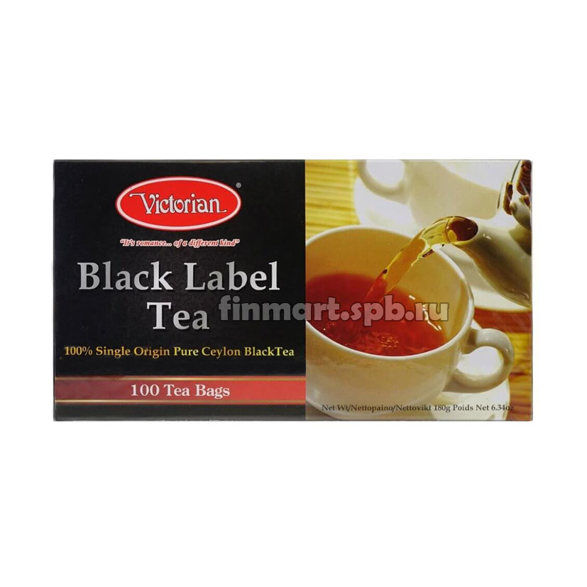 Чёрный чай Victorian Black Label tea - 100 пак.