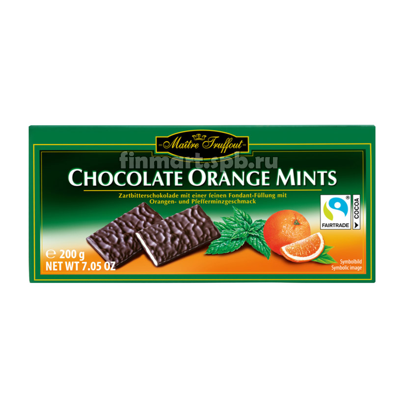 Maitre Truffout Chocolate Orange Mints - 200 гр.