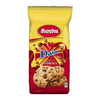 Овсяное печенье с кусочками шоколада и карамели Marabou Daim - 184 гр.