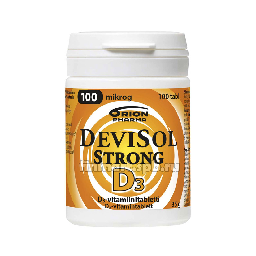 Витамин Д3 DeviSol Strong D3 100 мкг - 100 шт.