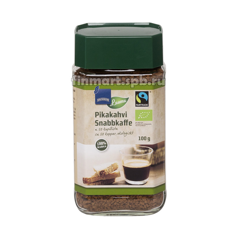 Растворимый кофе Rainbow pikakahvi luomu (органический) - 100 гр.