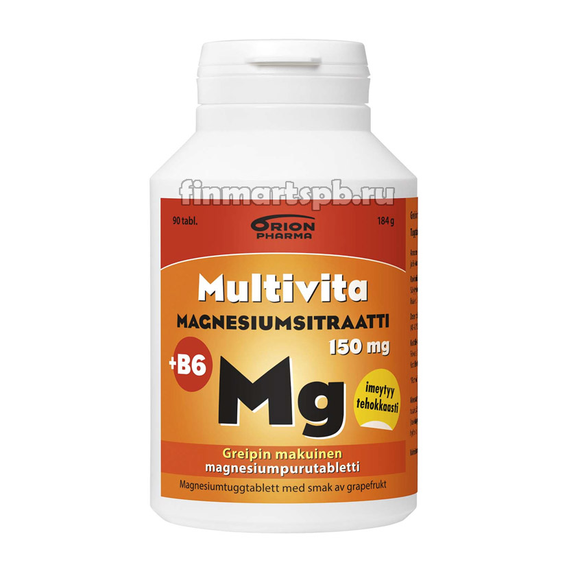 Multivita magnesiumstraatti +B6 - 90 таб.