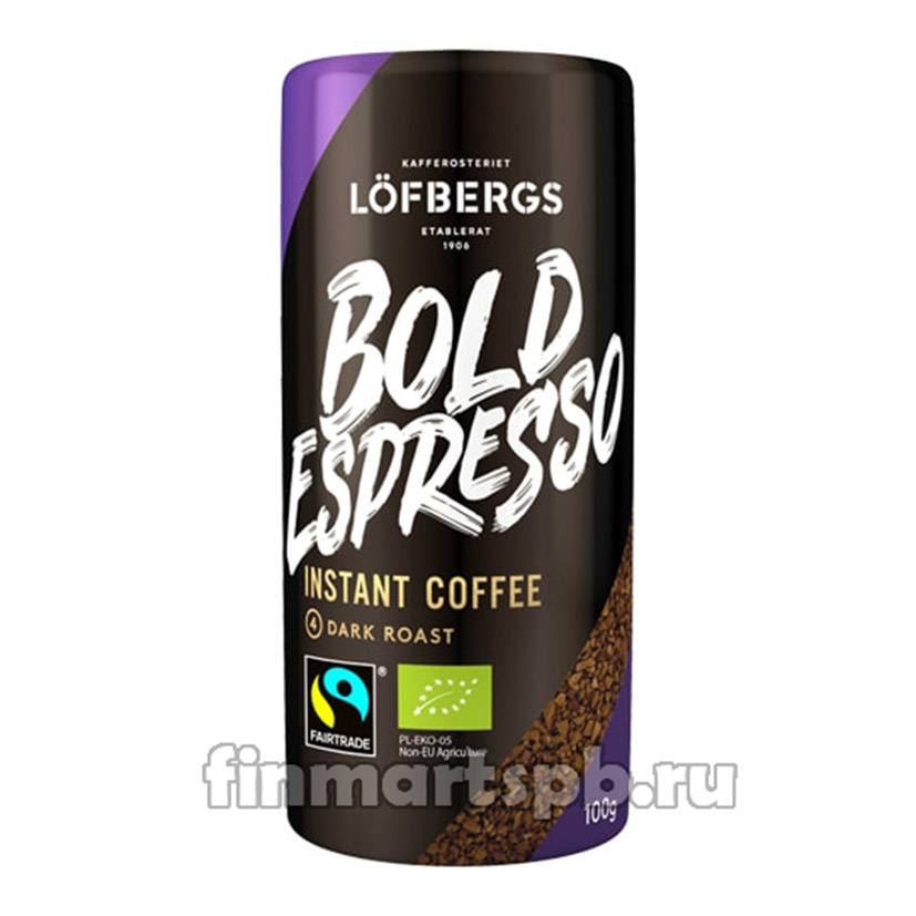 Растворимый кофе Lofbergs Bold Espresso 100 гр.