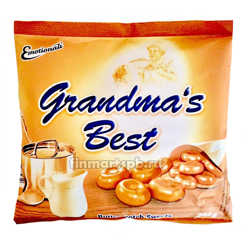Сливочные карамельки Emotionali Grandma's Best Butterscotch Sweet, 200г.