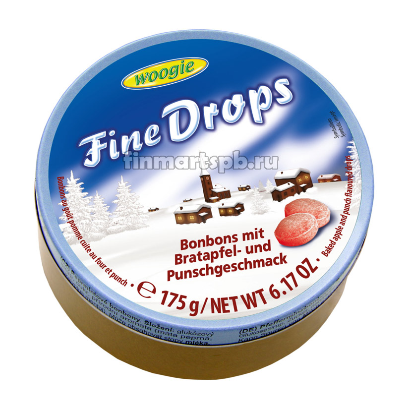 Леденцы Woogie Fine Drops (со вкусом печеного яблока и пунша)