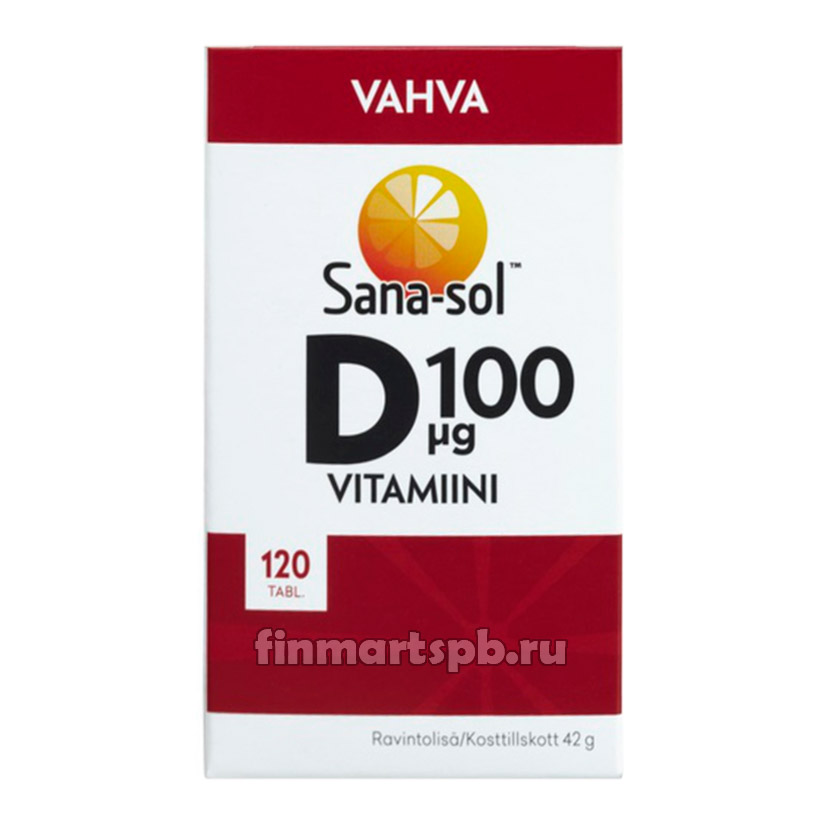 Sana-sol Vahva Vitamiini D (Сана-сол Витамин Д, без вкуса) 100 mkg