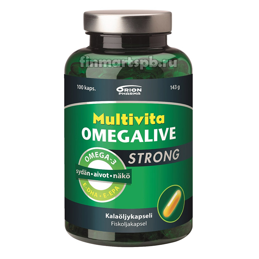 Рыбий жир в капсулах Multivita Omegalive Strong
