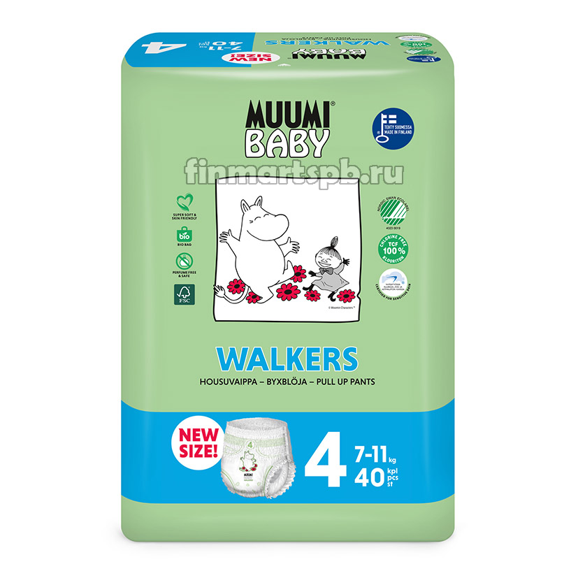 Трусики Muumi Walkers №4  (7-11 кг)