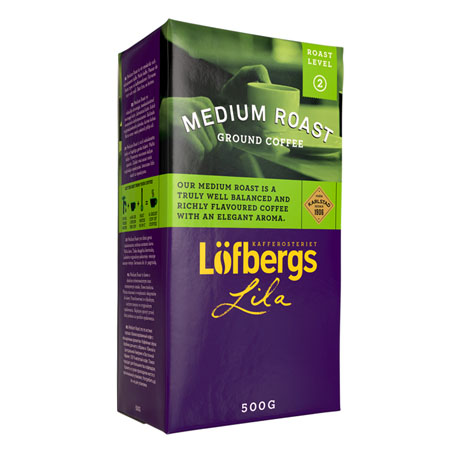 Кофе молотый Lofbergs Lila Medium Roast - 500 гр.