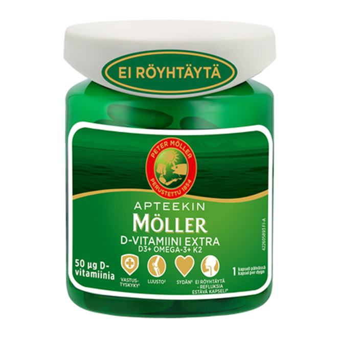 Рыбий жир Apteekin Moller D-Vitamiini Extra (D3, omega3, k2)