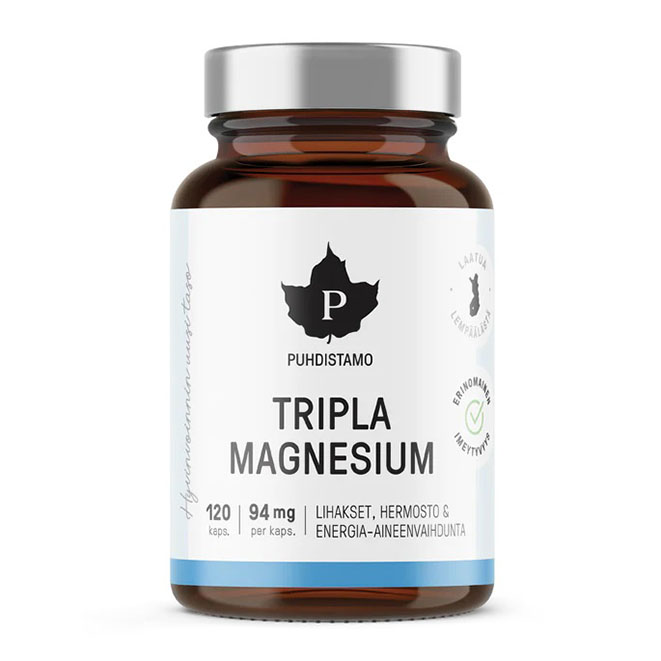 Магний в капсулах Puhdistamo Tripla Magnesium