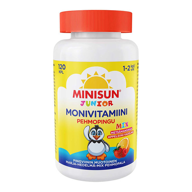 Поливитамины Minisun Junior PEHMOPINGU (ягодно фруктовый микс), 120 шт.
