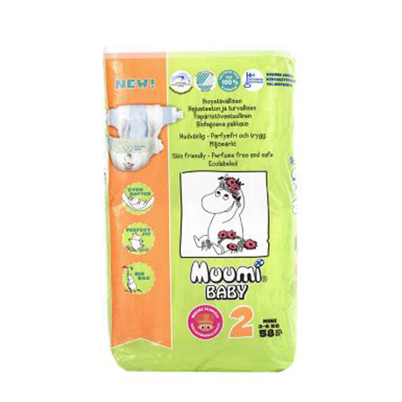 Подгузники Muumi Baby №2 (3-6 кг) - 58 шт.