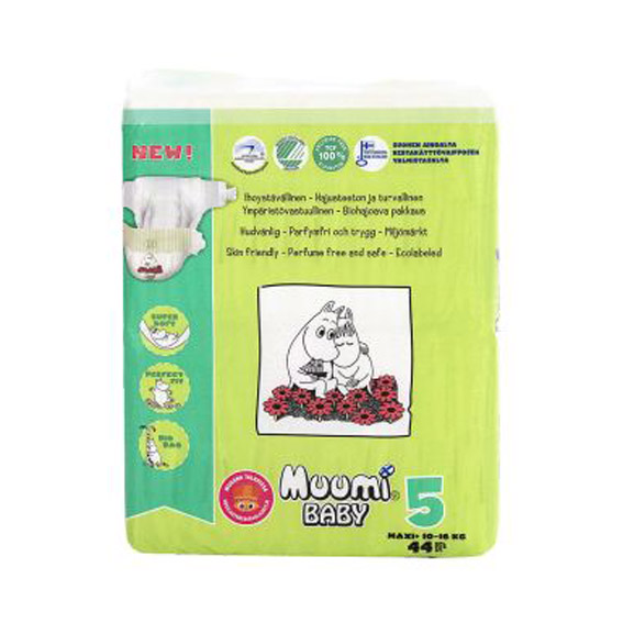 Подгузники Muumi Baby Maxi+ №5 (10-16 кг) - 44 шт.