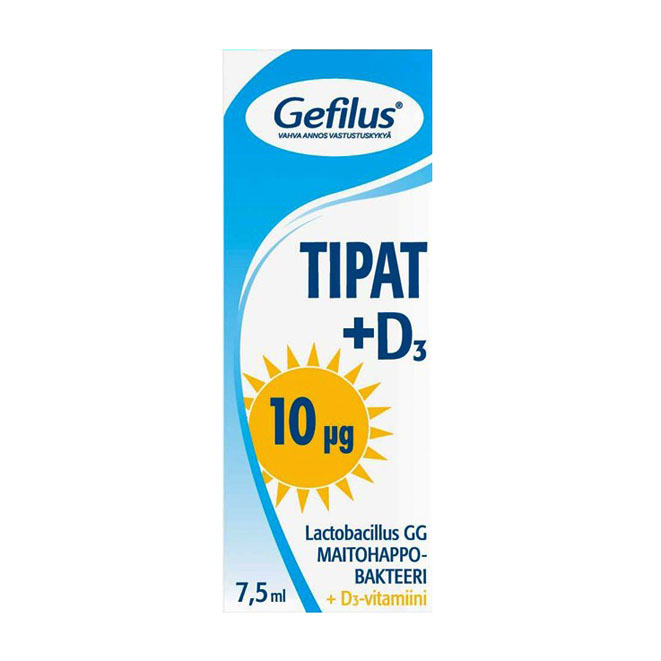 Капли Gefilus Tipat +D3 - 7.5 мл.
