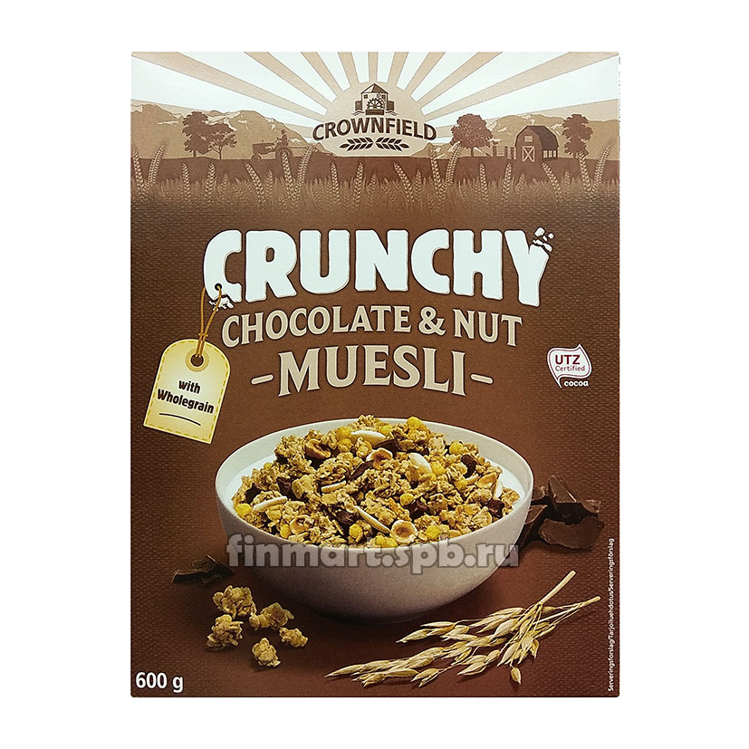 Мюсли с шоколадом и орехами Crownfield Crunchy chocolate&net muesli - 600 гр.