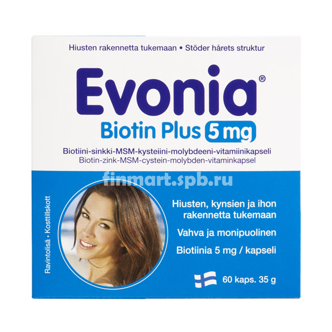 Витамины для волос Evonia Biotin Plus - 60 шт.