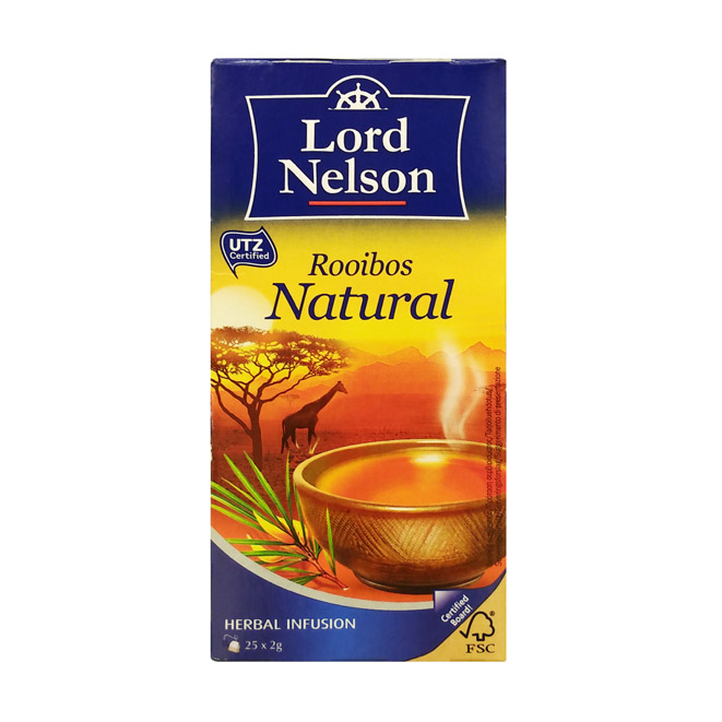 Чёрный чай Lord Nelson Rooibos Natural (Ройбуш) - 25 пак.